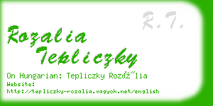 rozalia tepliczky business card